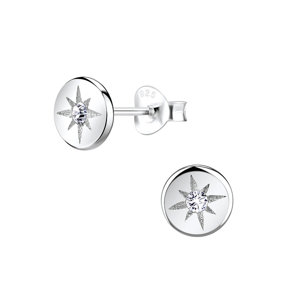 Wholesale Sterling Silver Sparkling Ear Studs - JD8567