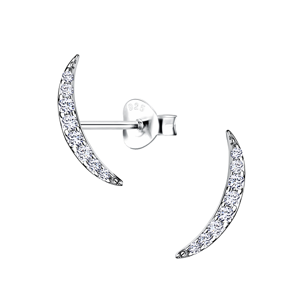 Wholesale Sterling Silver Curved Ear Studs - JD8578