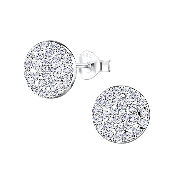 Wholesale Sterling Silver Round Ear Studs - JD8930