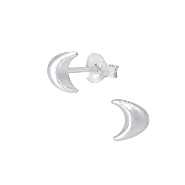 Wholesale Sterling Silver Moon Ear Studs - JD1227