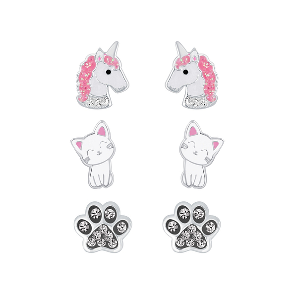 Wholesale Sterling Silver Best Seller Children's Ear Studs Set - JD7669