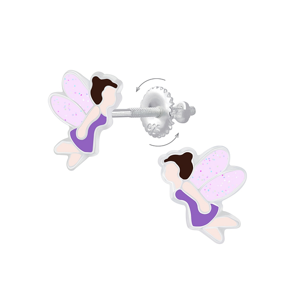 Wholesale Sterling Silver Fairy Screw Back Ear Studs - JD6825