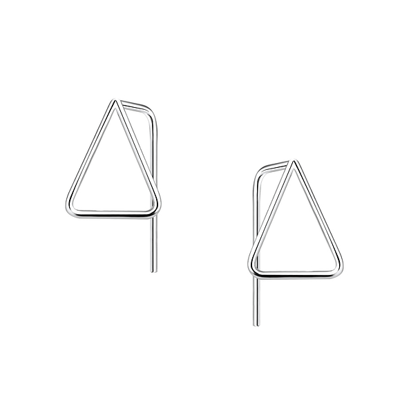 Wholesale Sterling Silver Triangle Earrings - JD5313