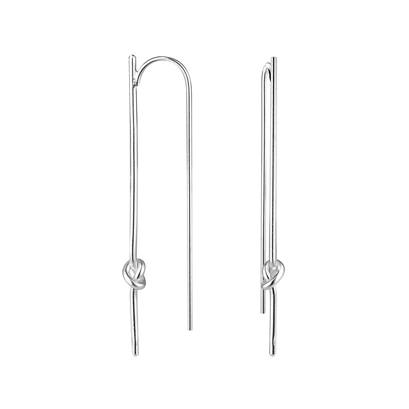 Wholesale Sterling Silver Knot Earrings - JD5347