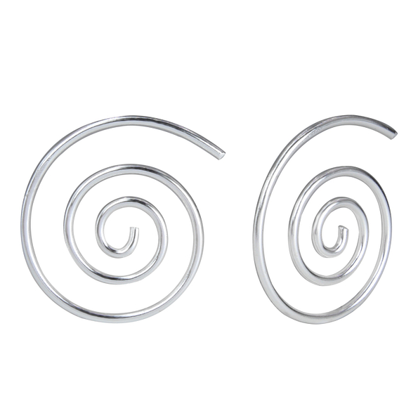 Wholesale Sterling Silver Swirl Ear Hoops - JD1649