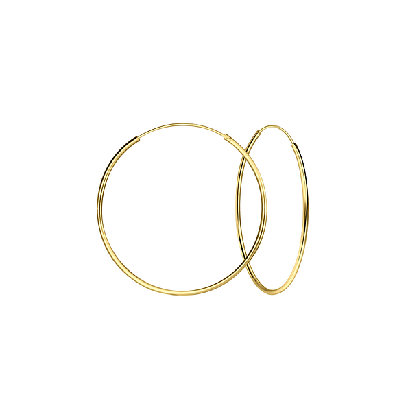 Wholesale 40mm Sterling Silver Ear Hoops - JD1326