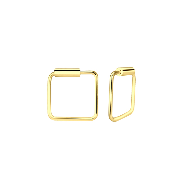 Wholesale 8mm Sterling Silver Square Ear Hoops - JD1644