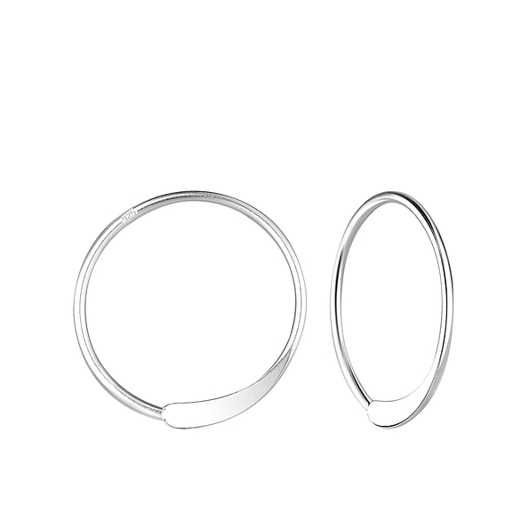 Wholesale 18mm Sterling Silver Ear Hoops - JD8274