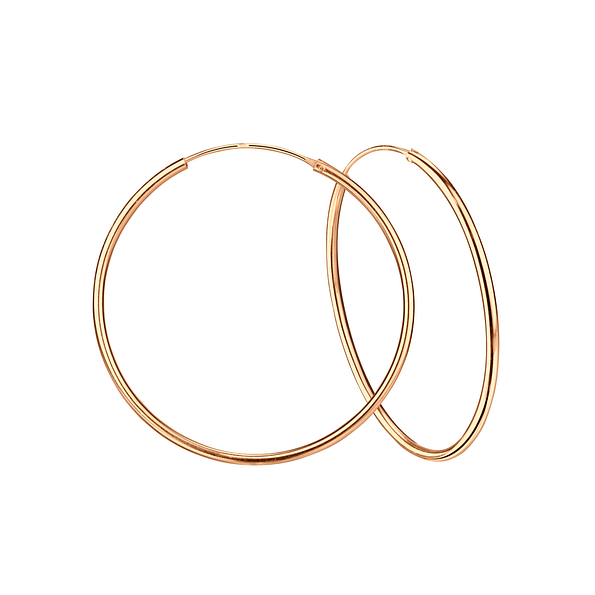 Wholesale 60mm Sterling Silver Thick Ear Hoops - JD3729