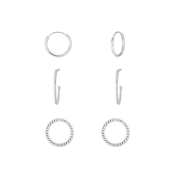 Wholesale Sterling Silver Wire Earrings Set - JD7722
