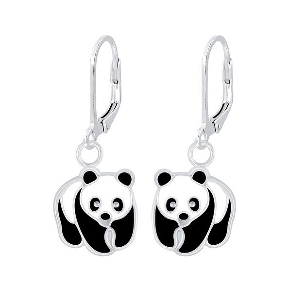 Wholesale Sterling Silver Panda Lever Back Earrings - JD6922