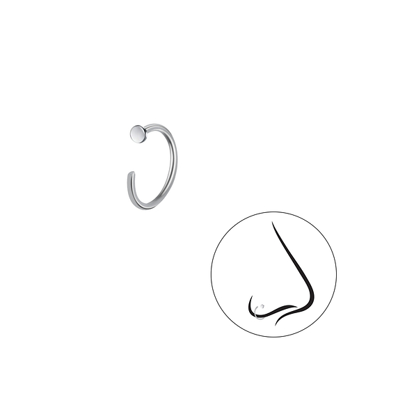 Wholesale 8mm Sterling Silver Nose Ring - JD3375