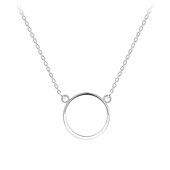 Wholesale Sterling Silver Circle Necklace - JD9172