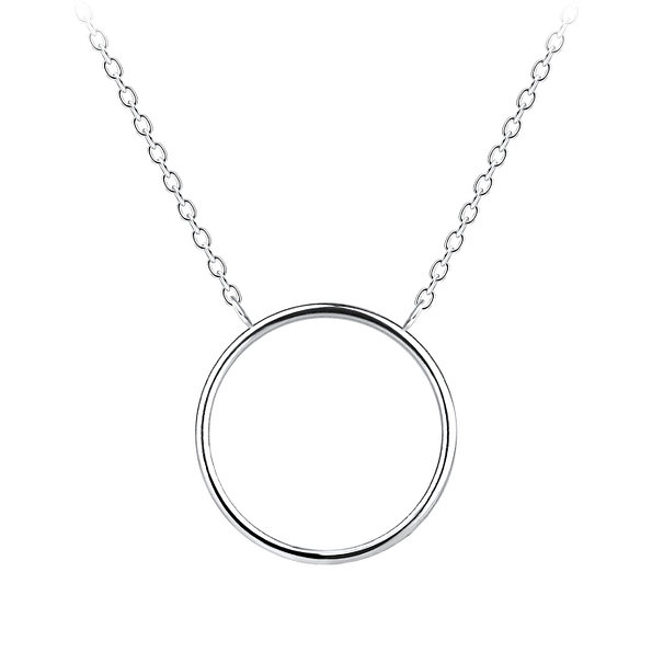 Wholesale Sterling Silver Circle Necklace - JD8223