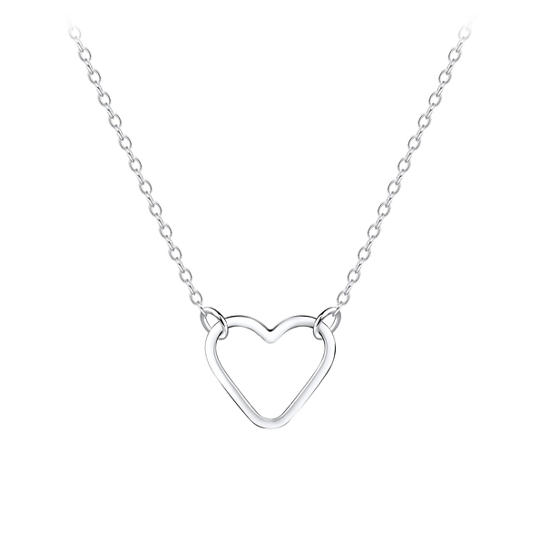 Wholesale Sterling Silver Heart Necklace - JD8931