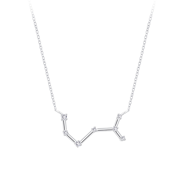 Wholesale Sterling Silver Scorpio Constellation Necklace - JD7956