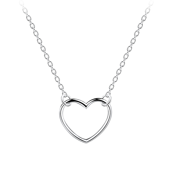 Wholesale Sterling Silver Heart Necklace - JD8965