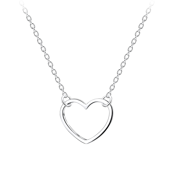 Wholesale Sterling Silver Heart Necklace - JD8966
