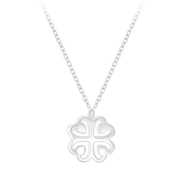 Wholesale Sterling Silver Clover Necklace - JD6732