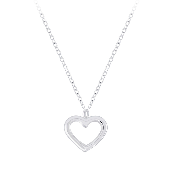 Wholesale Sterling Silver Heart Necklace - JD6728