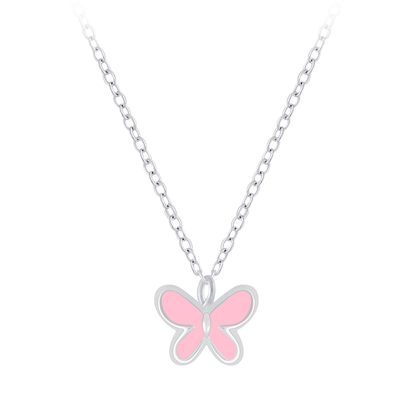 Wholesale Sterling Silver Butterfly Necklace - JD7278