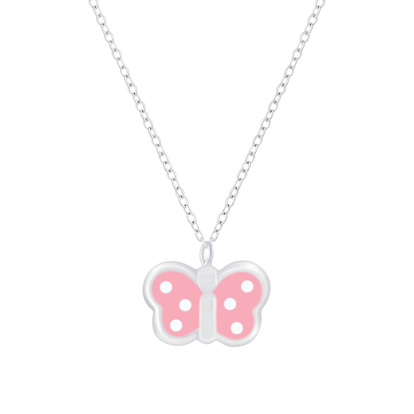 Wholesale Sterling Silver Butterfly Necklace - JD7199