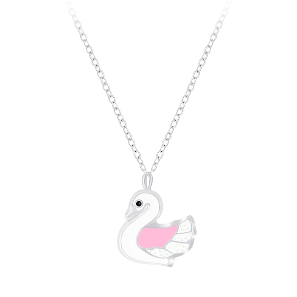 Wholesale Sterling Silver Swan Necklace - JD7375