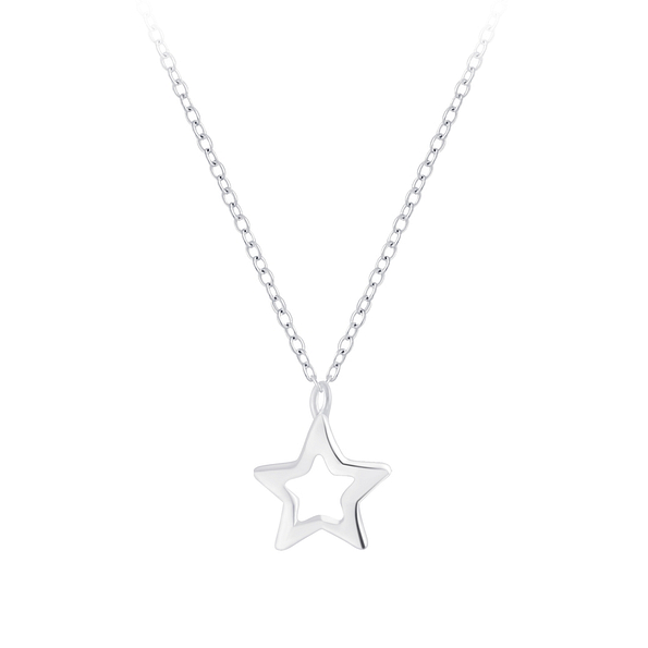 Wholesale Sterling Silver Star Necklace - JD7171