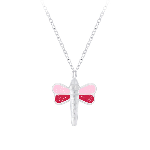 Wholesale Sterling Silver Dragonfly Necklace - JD7436
