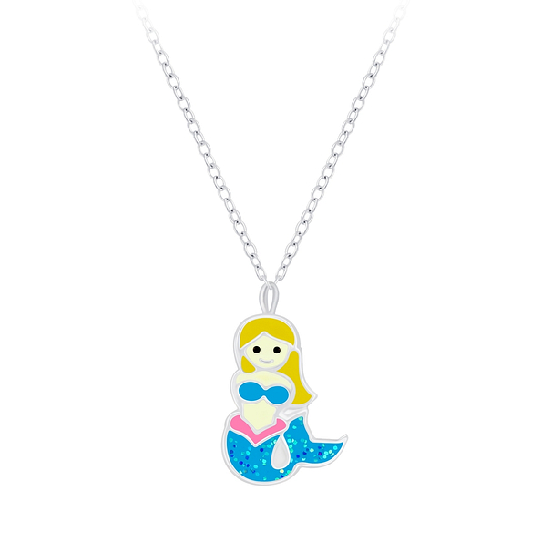 Wholesale Sterling Silver Mermaid Necklace - JD7360