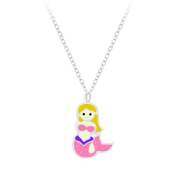 Wholesale Sterling Silver Mermaid Necklace - JD7570