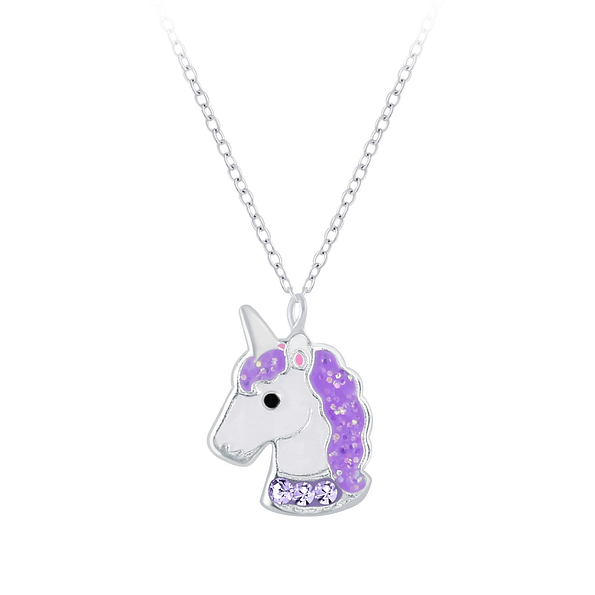 Wholesale Sterling Silver Unicorn Necklace - JD7401