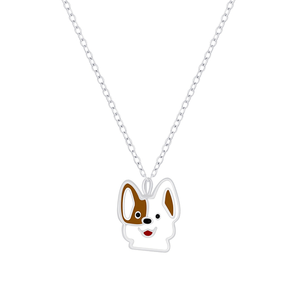 Wholesale Sterling Silver Dog Necklace - JD7387
