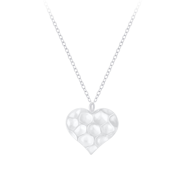 Wholesale Sterling Silver Heart Necklace - JD7844