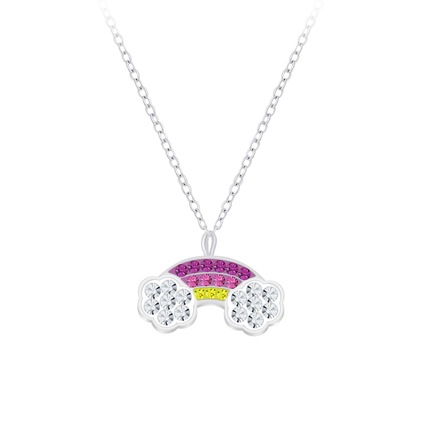 Wholesale Sterling Silver Rainbow Necklace - JD7763