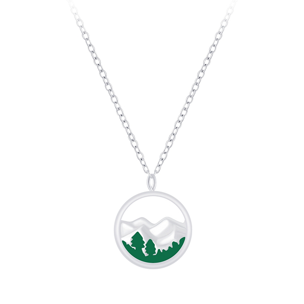Wholesale Sterling Silver Mountain Necklace - JD7407