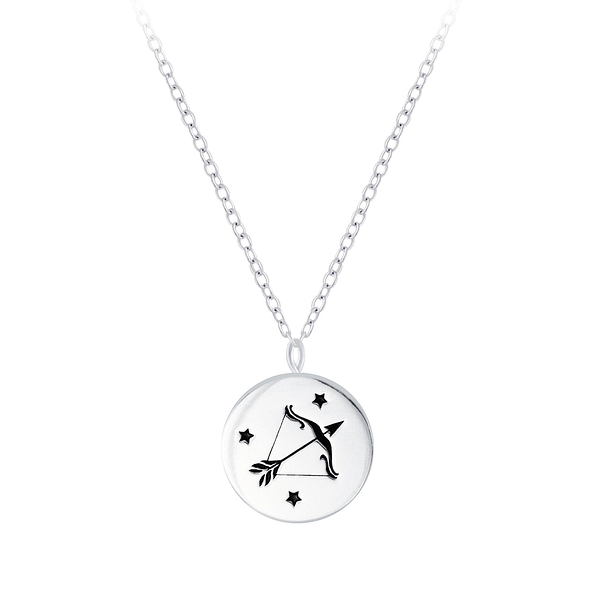 Wholesale Sterling Silver Sagittarius Zodiac Sign Necklace - JD7816