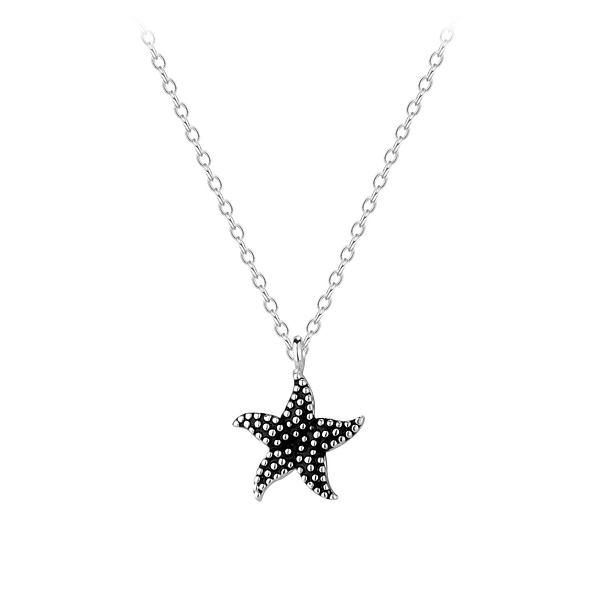 Wholesale Sterling Silver Starfish Necklace - JD8595