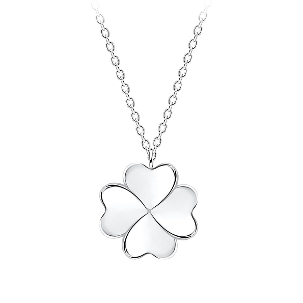 Wholesale Sterling Silver Clover Necklace - JD10554