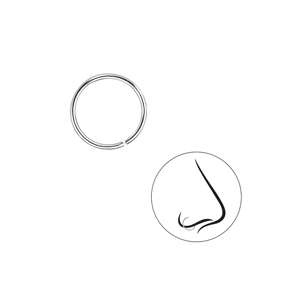 Wholesale 10mm Plain Nose Ring - JD7347