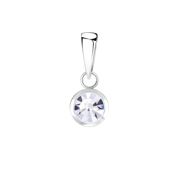 Wholesale 5mm Sterling Silver Pendant with Crystals - JD6349