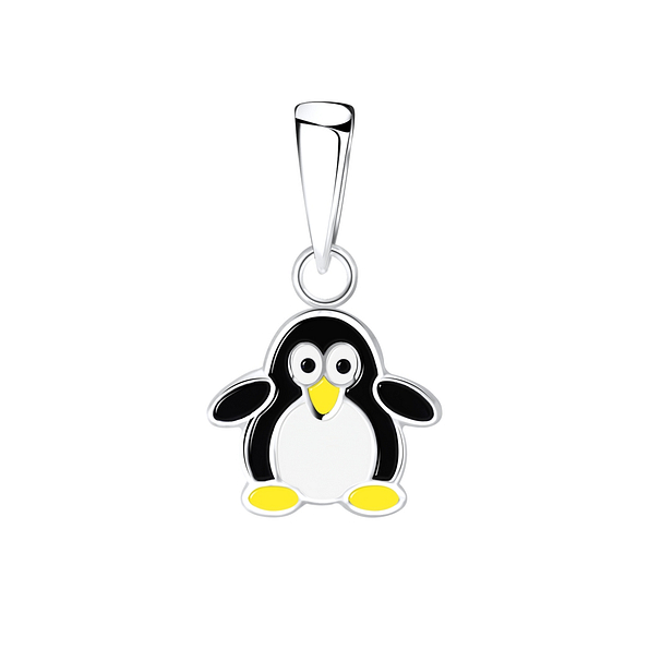 Wholesale Sterling Silver Penguin Pendant - JD6664