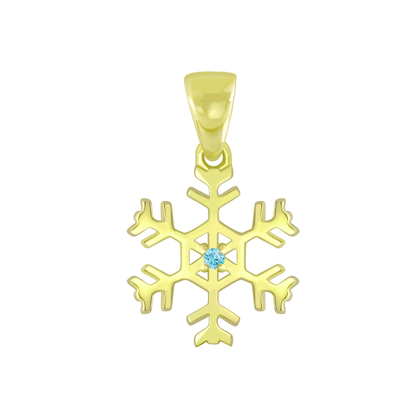 Wholesale Sterling Silver Snowflake Pendant - JD6384