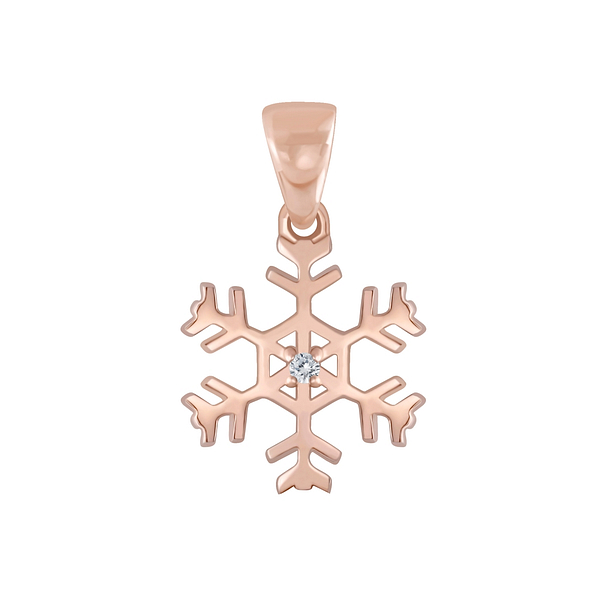 Wholesale Sterling Silver Snowflake Pendant - JD3765