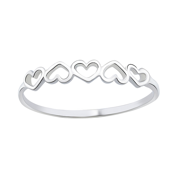 Wholesale Sterling Silver Hearts Ring - JD1669