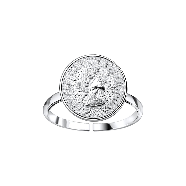 Wholesale Sterling Silver Coin Open Ring - JD8936