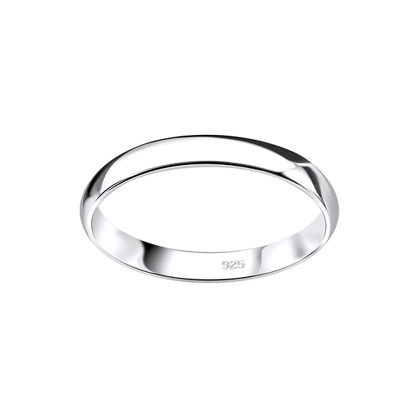 Wholesale 2mm Sterling Silver Band Ring - JD6339