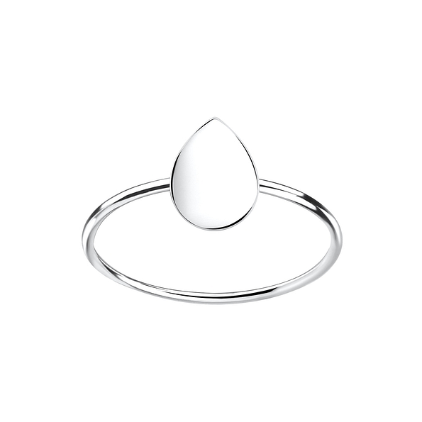 Wholesale Sterling Silver Tear Drop Ring - JD1682