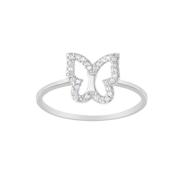Wholesale Sterling Silver Butterfly Ring - JD7444