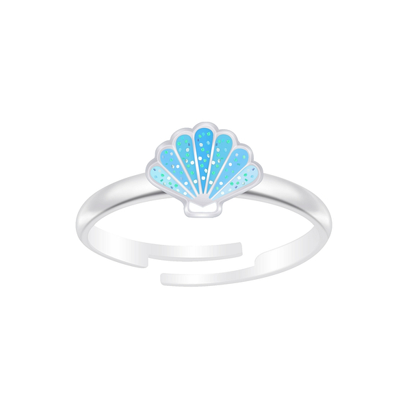 Wholesale Sterling Silver Shell Adjustable Ring - JD6990